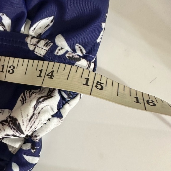 B 2 Prity sz med 1 piece swimsuit in a blue & white beachy look Nearly new - Picture 3 of 14